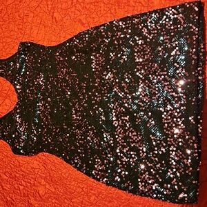 Purple blue black sequin mini dress size small
